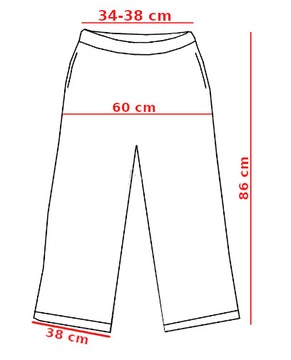 SPODNIE COS LUŹNE PRZEWIEWNE LEN KIESZENIE r. 34