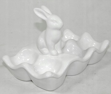 Статуэтка пасхального кролика яичная тарелка керамический кролик с пасхальными яйцами