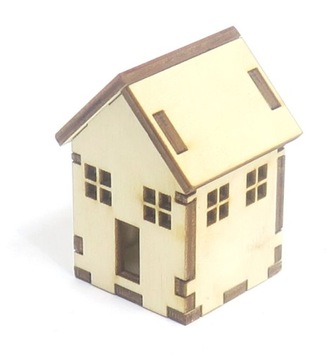 3D ДОМ ИЗ ФАНЕРЫ В БАНКЕ 3,5х3,5х5 LS1