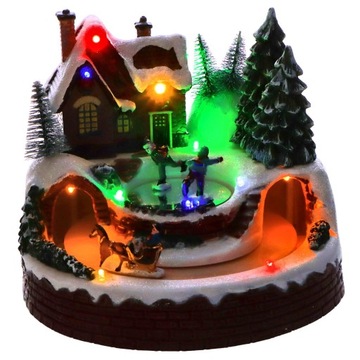 Рождественская деревня светодиодные движущиеся елочные сани