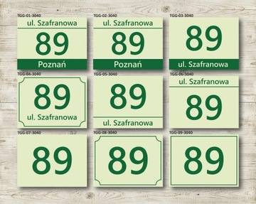 Адресная табличка с номерами домов и заборов 60х12.