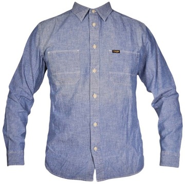 WRANGLER koszula blue LS WORKWEAR SHIRT _ L 40