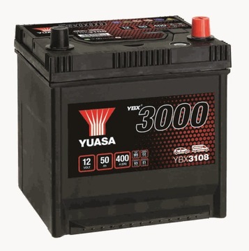 AKUMULATOR YUASA YBX3108 12V 50Ah 400A KIA Hyundai P+