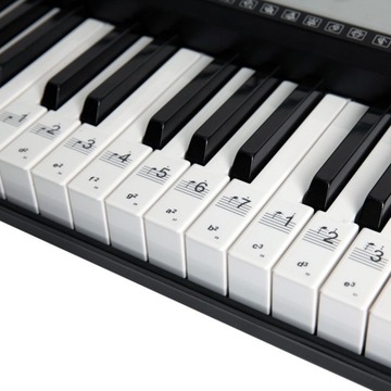 3 SZTUK NAKLEJKI NA KLUCZE FORTEPIANA PRZEWODNIK PO KLAWIATURACH