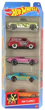 Resoraki Auta Hot Wheels Pięciopak 5szt. HW Flames