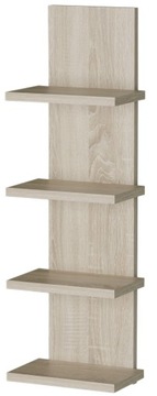 Półka wisząca ścienna panel 4 półki mocowanie niewidoczne 80 cm dąb sonoma