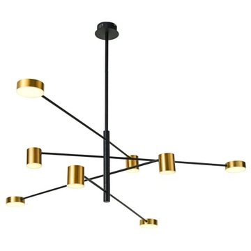 Italux Remdal PND-16374-8-BK-GD-3K lampa wisząca żyrandol LED LED
