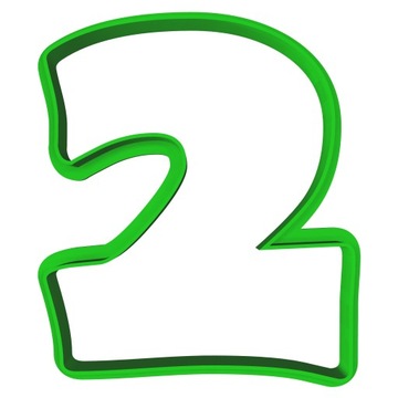 Foremka Wykrawacz Edukacyjna Urodziny Numer 2 8cm