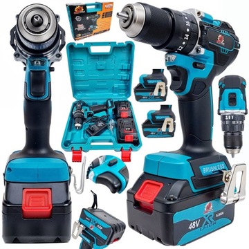 UDAROWA WIERTARKA WKRĘTARKA AKUMULATOROWA 2xAKU 24V ZESTAW XXL PROFFESIONAL