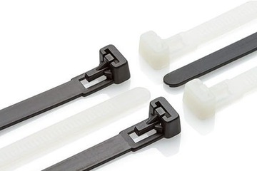 ОТКРЫВАЮЩИЕСЯ КАБЕЛЬНЫЕ СВЯЗКИ 250/7,5 ЧЕРНЫЕ СВЯЗКИ