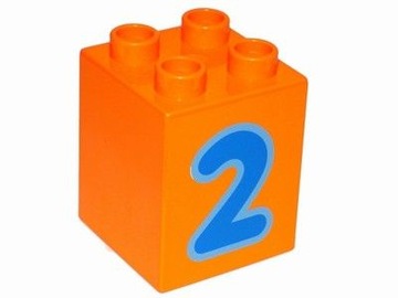 LS NOWE LEGO DUPLO TEMATYCZNY 2X2X2 CYFRA 2