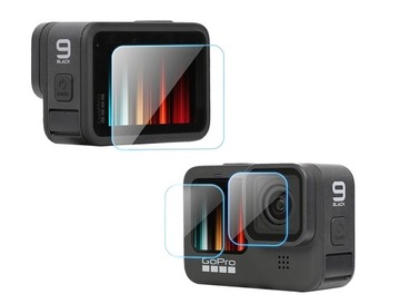 SZKŁO OCHRONNE OBIEKTYW EKRAN ZESTAW x3 DO KAMERY GOPRO HERO 9 10 11 12