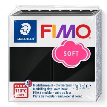 Staedtler Fimo Soft MASA PLASTYCZNA CZARNY 57g 8020-9
