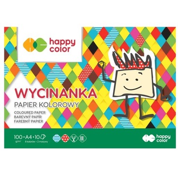 HAPPY COLOR ZESZYT PAPIERY KOLOROWE WYCINANKA A4