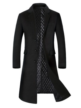 ELEGANCKI MODNY PŁASZCZ MĘSKI JESIENNY ZIMOWY DŁUGI