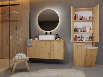 ШКАФ КНИЖНЫЙ ШКАФ 60 POST NEL DD 2K КОРЗИНА ДУБ ARTISAN