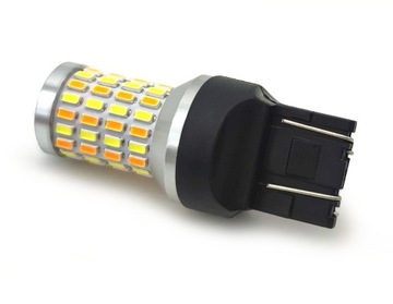 żarówka LED 7443 12V CANBUS biało-pomarańczowa, dw