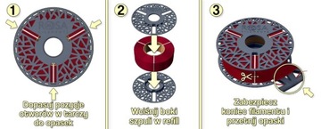 Запасной картридж PET-G CarbonLook 1,75мм 1кг