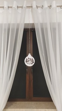 Zawieszka Ozdoba Świąteczna Bombka na okno Girlanda ażurowa