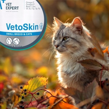 VET EXPERT VetoSkin добавка для волос для собак и кошек мелких пород 60 капс.