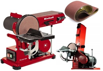 EINHELL TC-US 400 SZLIFIERKA STOŁOWA TAŚMOWA DUŻA 100MM 375W + PASY 100x915