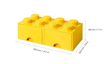 Контейнер LEGO с ящиками Brick 8 Желтый