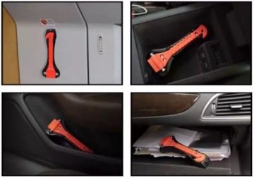 БЕЗОПАСНЫЙ МОЛОТОК для разбивания окон и перерезания ремней безопасности.