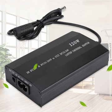 УНИВЕРСАЛЬНЫЙ БЛОК ПИТАНИЯ ДЛЯ НОУТБУКА 120 Вт, 8 ПЕРЕХОДНИКОВ В КОМПЛЕКТЕ, 12 В, 24 В