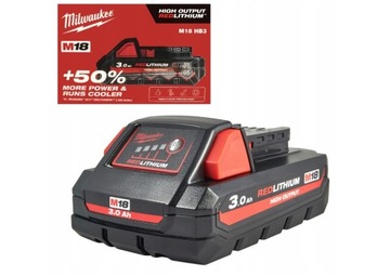 Milwaukee M18 HB3 Akumulator HIGH OUTPUT 3,0Ah 18V