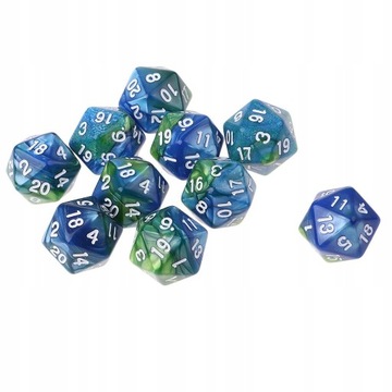 Синий кубик D20 и D RPG