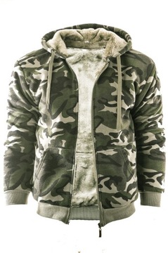 XL - BLUZA MĘSKA OCIEPLANA NA FUTRZE 2288 MATT