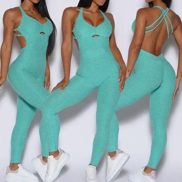 Gym Fitness Overalls Woman Sportswear Push Up Spor