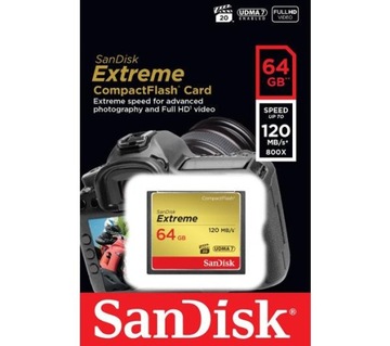 Карта SanDisk Extreme Compact Flash 64 ГБ UDMA 7