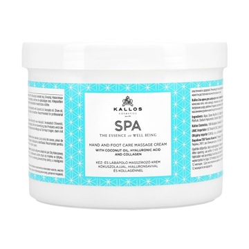 KALLOS SPA KREM DO MASAŻU RĄK I NÓG 500 ML