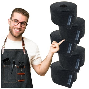 NECK STRIP BLACK Kołnierze BARBERSKIE CZARNE fryzjerskie kryza 5 ROL MOCNE