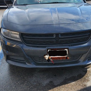 Хэллоуин Ужас Рамка номерного знака Чехлы для номерного знака Страшная автомобильная бирка Fra