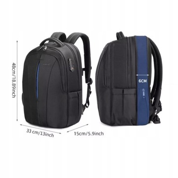 Рюкзак для ноутбука с 17 USB-портами, водонепроницаемый городской школьный рюкзак для путешествий