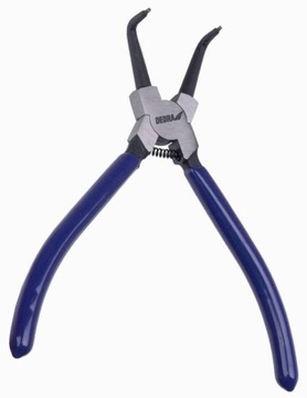 Szczypce Segera do pierścieni osadczych 180mm DEDRA 1254A11, wew. wygięte