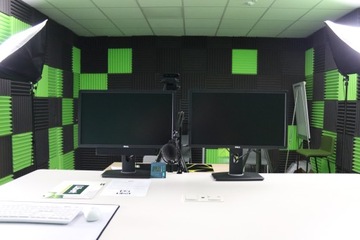 Pianka Wygłuszająca Panel akustyczny Klin Zielony - Idealny do Studia