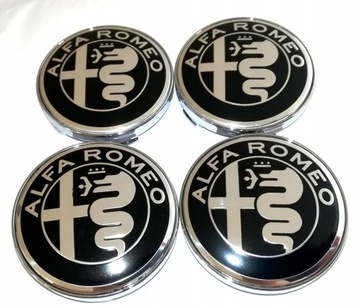 ALFA ROMEO 4szt DEKLE DEKIELKI KAPSLE ALUFELG 60mm