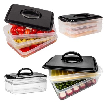 Двойной контейнер-органайзер для еды на холодильник.