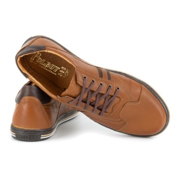 МУЖСКАЯ ОБУВЬ ПОВСЕДНЕВНАЯ КОЖАНАЯ ПОЛЬСКАЯ 1801P AX 43