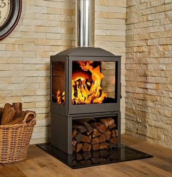 ЧЕРНОЕ СТЕКЛО ДЛЯ КАМИНА, ЗАКАЛЕННОЕ