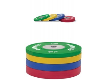 TALERZE OLIMPIJSKIE ZESTAW 8 SZT. 140 KG BUMPER TBR PROFI SET HMS
