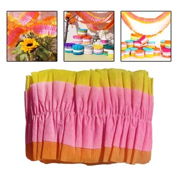 2шт морщинистая бумага в рулоне пасхальное украшение свадебный занавес оранжевый и розовый
