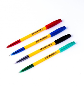 OFIX Standard, традиционная офисная ручка ШАРИКОВАЯ ДОПОЛНИТЕЛЬНАЯ 0,7 мм, черная с зажимом