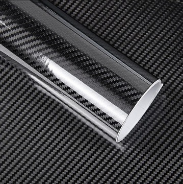 ТОЛСТАЯ ПЛЕНКА КАРБОНОВЫЙ ШПОН CARBON BLACK GLOSS 5D 152X50