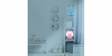 Lampa nocna dziecięca LED Królik niebieski