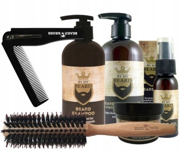 Zestaw do brody By My Beard Roller Grzebień szczot