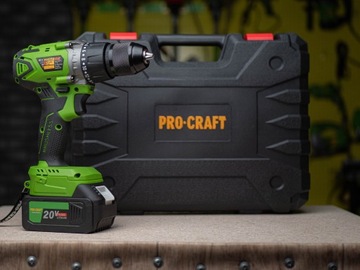 Аккумуляторная дрель-шуруповерт Procraft PA18BL, 50 Нм, 2 аккумулятора 4 Ач, КОРПУС